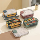 Ljojo 3-Compartment Bento Lunch Box with Fork and Spoon