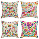 Colorful Birds & Flowers Printed Pillow Covers by Ljojo - Sofa, Bedroom, Car Pillows