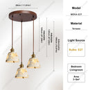 Ljojo Terrazzo Pendant Lamp Natural Stone LED Mid-Century Luxury Foyer KitchenBar Home