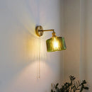 Ljojo LED Copper Glass Wall Light Fixture Retro Style Mirror Bar Lamp