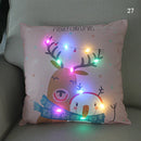 Ljojo Merry Santa Claus LED Light Pillow Cover - Home Decoration