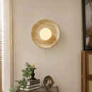 Ljojo LED Wall Lamps: Nordic Minimalism Bedroom & Living Room Light, Yellow Travertine