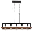 Ljojo Loft 5-Head Iron Pendant Light for Living Room and Restaurant