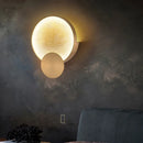 Round Marble Wall Lamp High-grade Copper Indoor Lighting Ljojo Living Room Bedroom Modern Minimalist Led