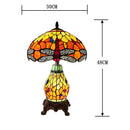Dragonfly Tiffany Lamp Table Lamp American Style 12 Inch Glass Retro E27 Living Room Decor Ljojo