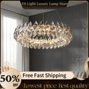Modern Crystal Chandelier Light Fixture Hanging Lamp for Kitchen Dining Table Staircase - Ljojo