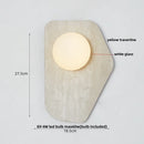 Ljojo Luxury Marble LED Wall Sconce White Glass Modern Wall Light