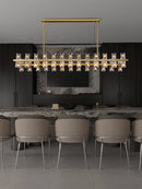Ljojo Luxury Gold Chandeliers for Living Room in America with Glass Crystals and LED Lighting