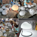 Ljojo LED Desk Lamp: Modern Mushroom Design, Fireless Aromatherapy, Glass Body