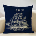Ljojo Marine Cotton Fish Cushion Cover 45x45CM Square Home Decor Pillow Case