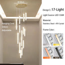 LED Crystal Chandelier: Modern Villa Hanging Light for Hotel Lobby & Staircase - Ljojo
