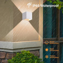 Ljojo LED Cube Wall Sconce, Waterproof Aluminum Lamp for Indoor & Outdoor