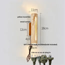 Ljojo LED Wall Lights for Home Dining Stair Bedroom Stone Wood Wabi Sabi Sconce