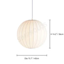 Denmark Designer Silk Pendant Lamp Minimalist Nordic Wabi Sabi for Hotel Restaurant by Ljojo.