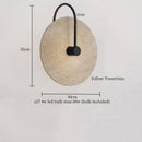 Ljojo Mid Century LED Wall Lights, Yellow Travertine Finish, Pull Chain Switch
