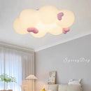 Cloud Cream Children's Room Ceiling Light Fixture Modern Minimalist Eye Protection Girl Princess Room Ljojo