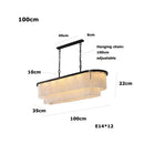 Black Alabaster LED Chandelier by Ljojo - Stylish Lighting for Living & Dining Room