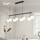 Ljojo Japanese Style Glass Ball Chandelier for Study Room and Restaurant Decor