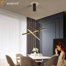 LED Modern Minimalist Stair Chandelier Strip Light for Villa Living Room by Ljojo