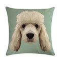 Cartoon Dog Cushion Cover by Ljojo - Linen Pet Pillow for Home Office Sofa Decor