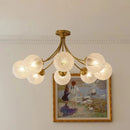 LED Copper Glass Ball Pendant Light for Living Room Dining Bedroom - Ljojo
