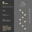 Modern Crystal Ball Fishbone Pendant LED Chandelier for Luxury Home Decor by Ljojo