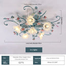 LED Rose Flower Ceiling Lamp Pastoral Style Light for Bedroom Living Room Decor by Ljojo