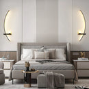 LED Wall Lamp Moon Symmetry Black - Modern Indoor Decor for Bedroom by Ljojo