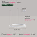 Ljojo LED Round Ring Chandelier for Dining and Living Room