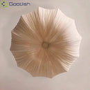 Ljojo Japanese Wicker Ratten Umbrella LED Pendant Light Chandelier for Home Decoration