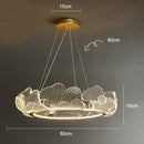 Ginkgo Lotus Leaf Chandelier Light - Postmodern Dimming Fixture by Ljojo