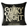 Black White Happy Halloween Trick Or Treat Pillowcase for Ljojo Décor