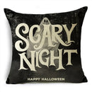 Black White Happy Halloween Trick Or Treat Pillowcase for Ljojo Décor