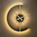 Ljojo Minimalist LED Wall Lamp with Clock for Home Indoor Lighting