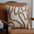 Ljojo Line Tufted Chenille Cushion Cover 45x45cm Home Sofa Pillowcase Room Decor