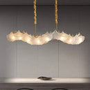 Ljojo Luxury Ginkgo Leaf Glass Pendant Light for Dining Room