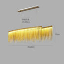 Ljojo LED Tassel Pendant Chandelier: Modern Luxury Chain Lamp for Hotel Lobby & Living Room