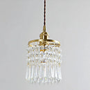 French Crystal Chandelier Luxury Bedroom Bedside Pendant Lighting by Ljojo - Copper Hanging Lamp