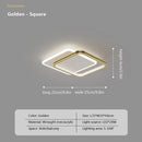 Ljojo Modern Acrylic LED Ceiling Lamp Gold Black Aisle Lights For Bedrooms Hallway Balcony