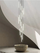 Ljojo Loft Black Chandelier for Living Room & Staircase