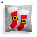 Ljojo Merry Christmas Santa Square Cushion Cover for Sofa and Home