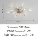 Gold Nordic Round LED Ceiling Chandelier Modern Minimalist Pendant Lamp for Home by Ljojo