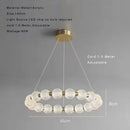 LED Nordic Style Ball Chandelier Cream Luxury Pendant Light Fixture by Ljojo