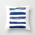 Geometric Blue Ink Flower Pillowcase for Stylish Home Decor by Ljojo