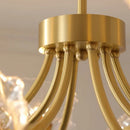 Luxury Glass Chandelier Flower Pendant Lamp for Bedroom Hallway Living Room by Ljojo