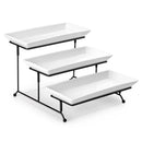 Ljojo 3-Tier Porcelain Serving Platter with Sturdier Stand