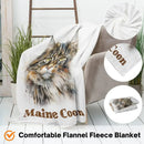 Ljojo Maine Coon Cat Lightweight Flannel Fleece Blanket