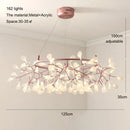 Nordic Rose Gold Firefly Chandelier Pendant Lamp for Living Room by Ljojo