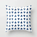 Blue Marble Geometric Cushion Cover 45x45cm for Home & Office Decor by Ljojo