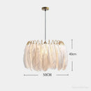 Ljojo Exquisite Ostrich Feather Chandelier for Bedroom Living Dining Room - Nordic Branch Chandelier